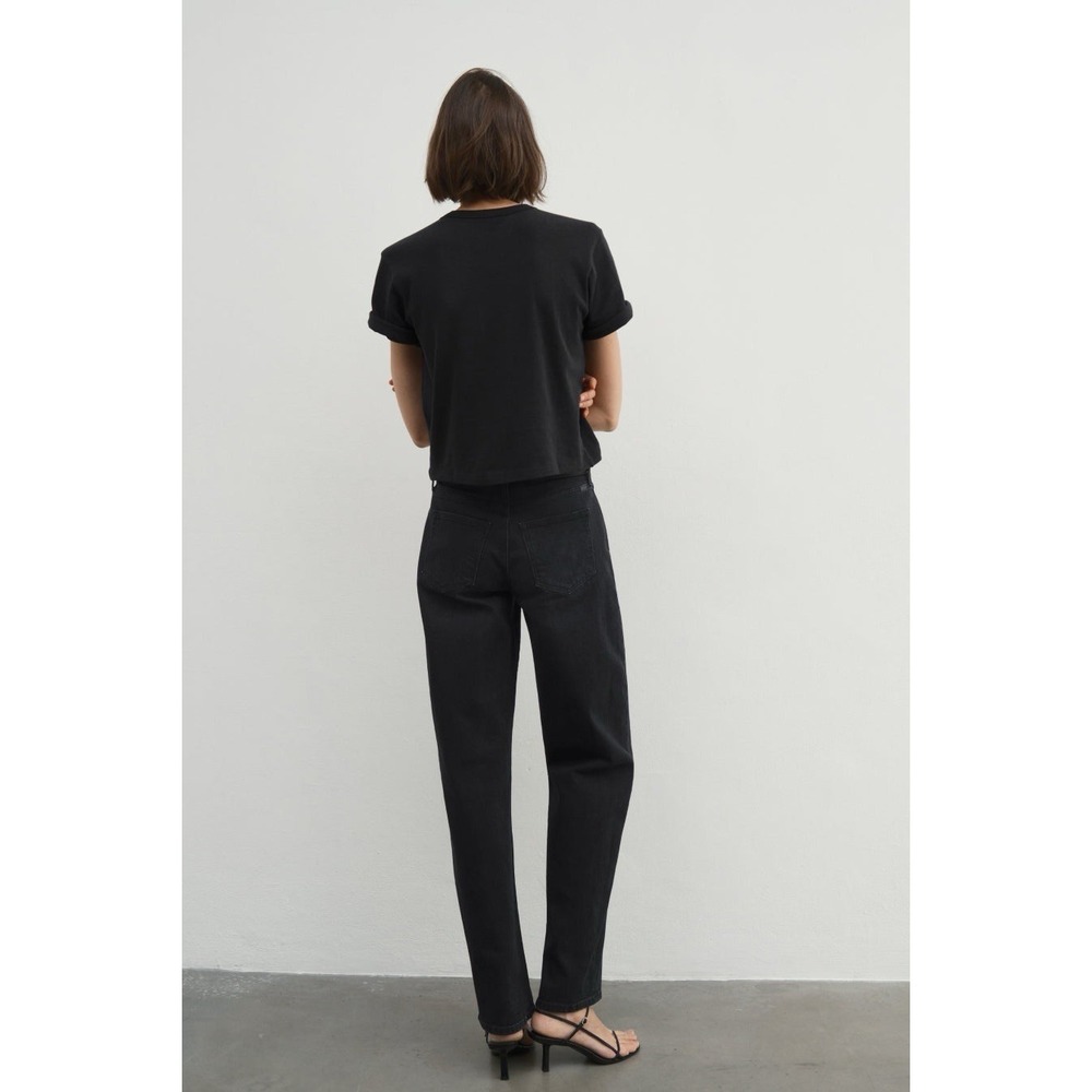 AYR The Getup Balloon Barrel Jeans Womens 27S Black Denim Pants Film Noir - Picture 4 of 13
